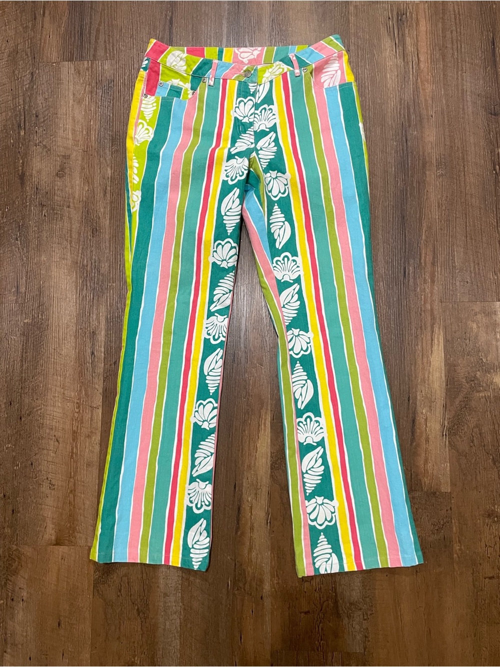 Lilly Pulitzer Vintage Colorful Mid-Rise Straight Leg Pants Women’s 4